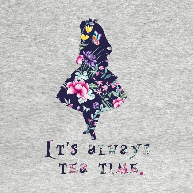 Alice floral designs - Always tea time by peggieprints